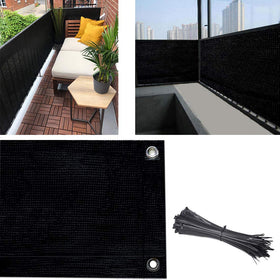AOCHENLY balcony privacy screen with 210gsm fabric and reinforced edges for a straight, firm fit.