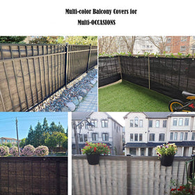 AOCHENLY balcony privacy screen dense copper grommets enable secure fixation.