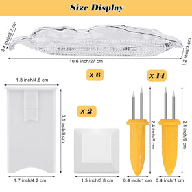 Aodaer corn cob holders stainless steel with soft grips for easy skewering