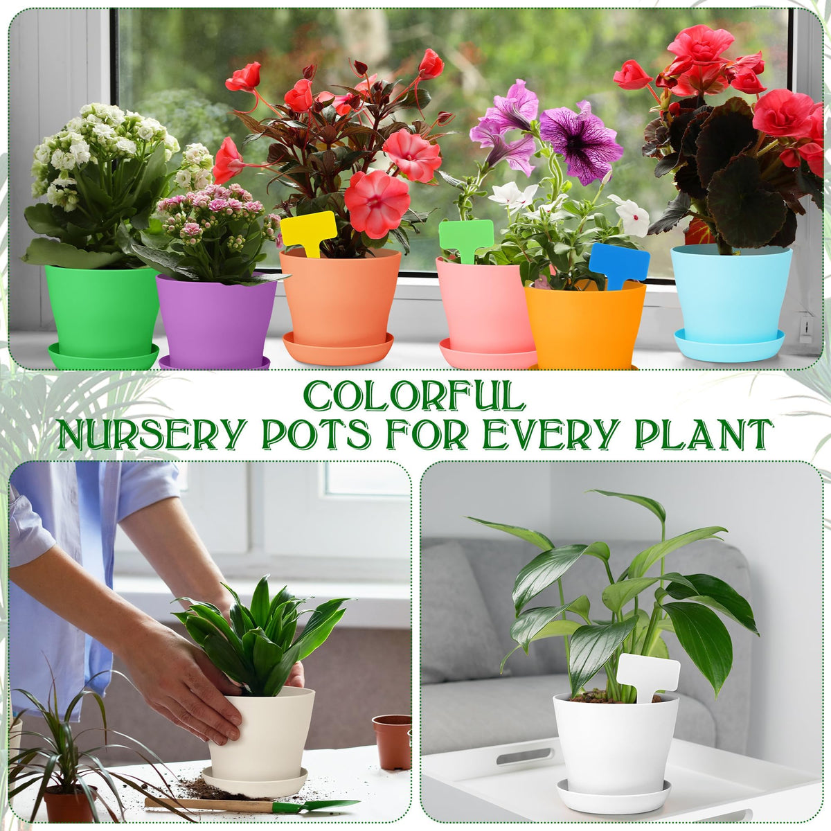 Aodaer planters in assorted colors brightening courtyards and shelves