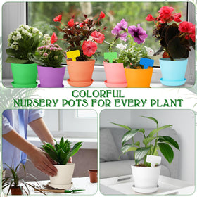 Aodaer planters in assorted colors brightening courtyards and shelves