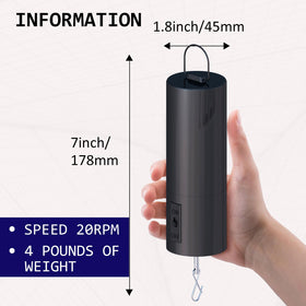 Aoedelyart battery-powered quiet spinner motor uses low power for extended use.