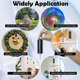 Aoedelyart hanging motor with hook and clip for versatile mounting.