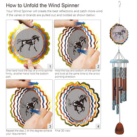 Aoedelyart wind chimes with easy hanging hook for quick setup