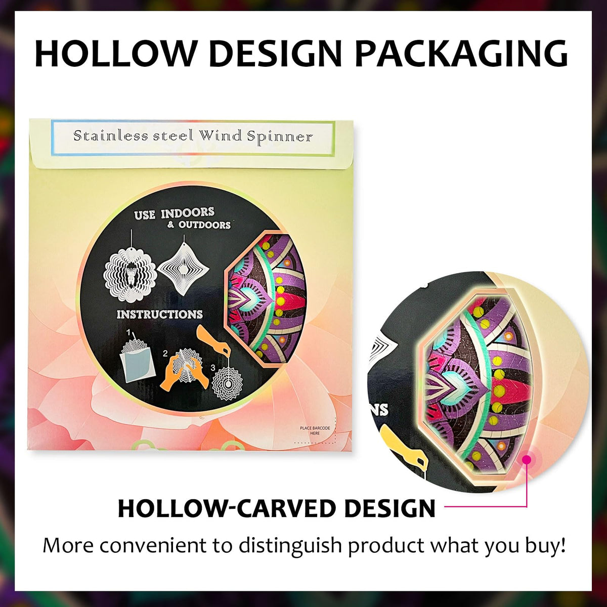 Aoedelyart mandala wind spinner makes a thoughtful gift for garden lovers.