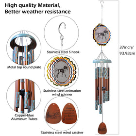 Aoedelyart 37-inch memorial wind chimes for outdoor gardens and patios