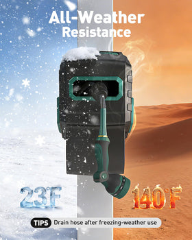 AOGOW weather-ready outer shell guards hose in year-round outdoor use.