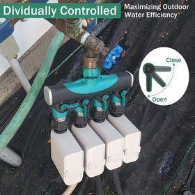 AOHSHKV rubberized grip handle close-up, comfortable to twist during long watering sessions