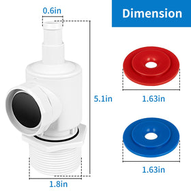 Blue flow limiter component slows water flow for controlled cleaning speed.