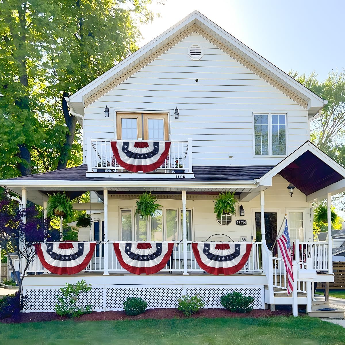 Aokansha outdoor bunting flags suitable for porches decks and gardens