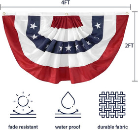 Aokansha bunting flag embroidery stars for patriotic porch decor