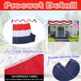 Aokansha 20ft outdoor banner brightens a front porch with patriotic color.