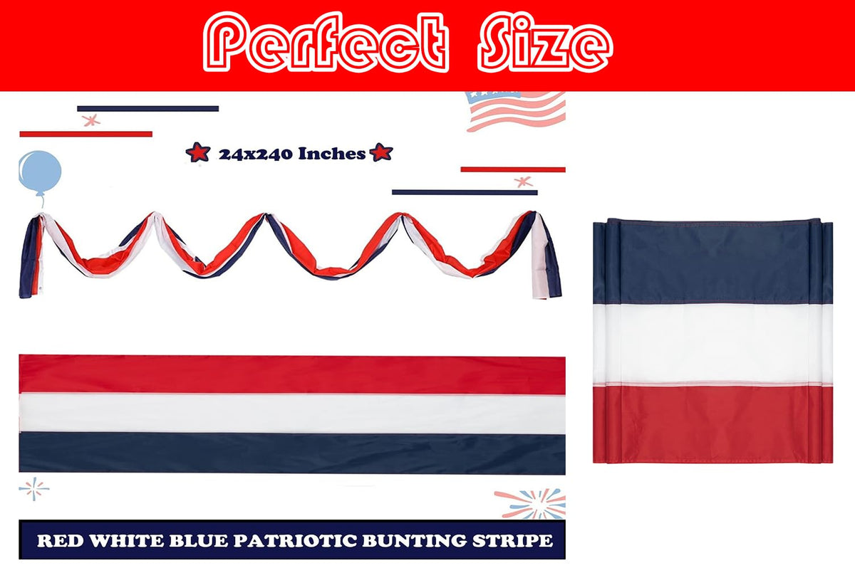 Aokansha veterans day bunting flag adds festive curb appeal.