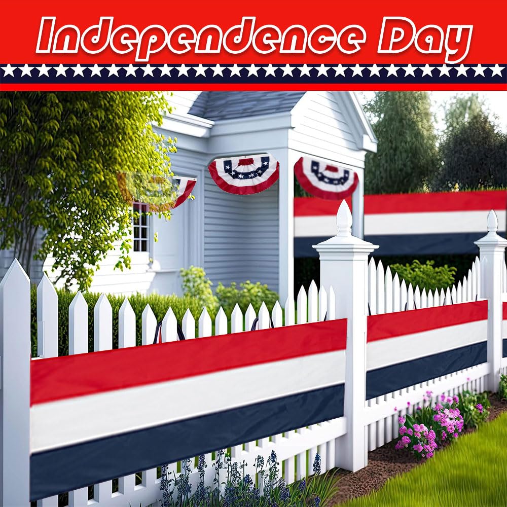 Aokansha two-piece patriotic banner ready for porch or window.