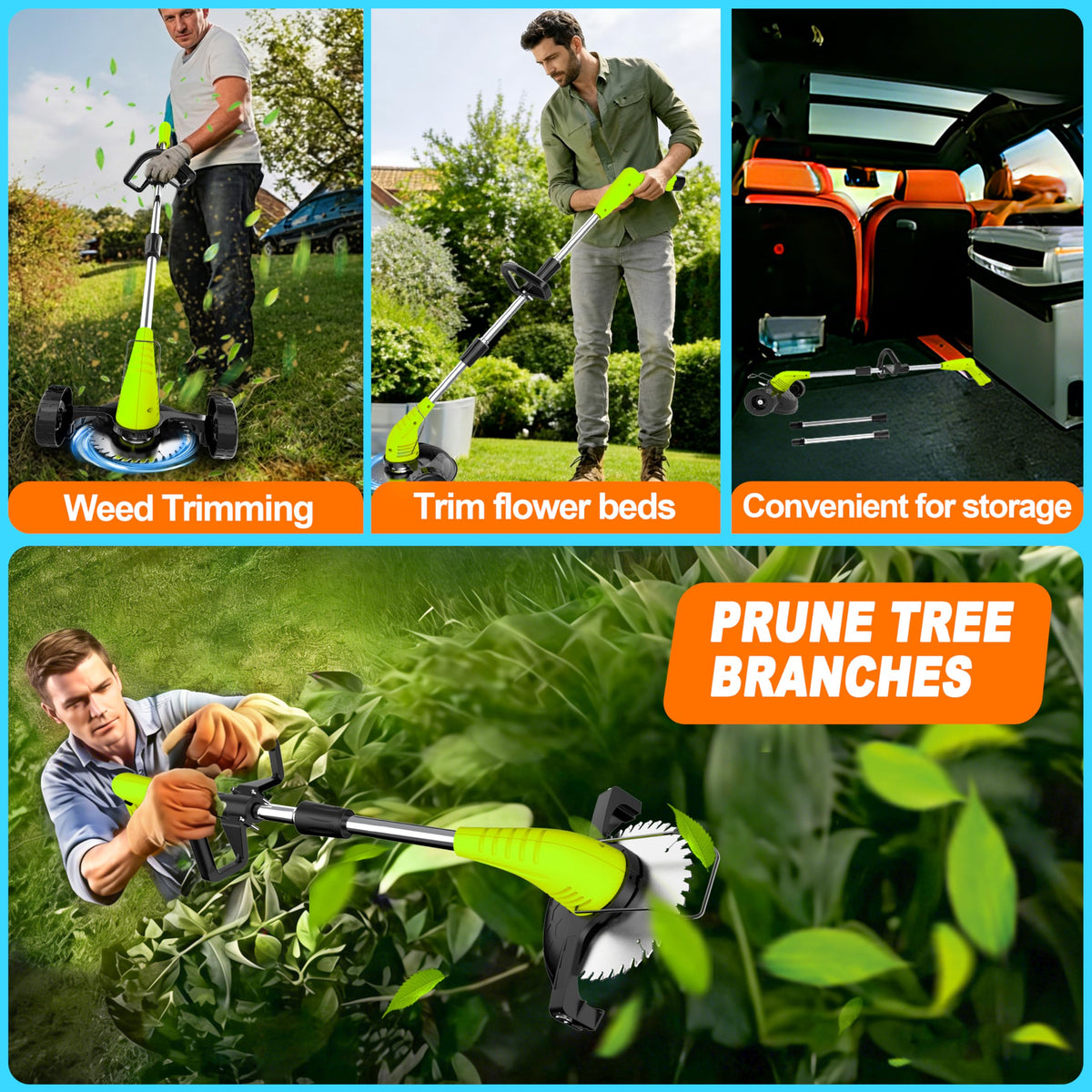 Aokia adjustable 65-inch pole extended to reach high shrubs and branches