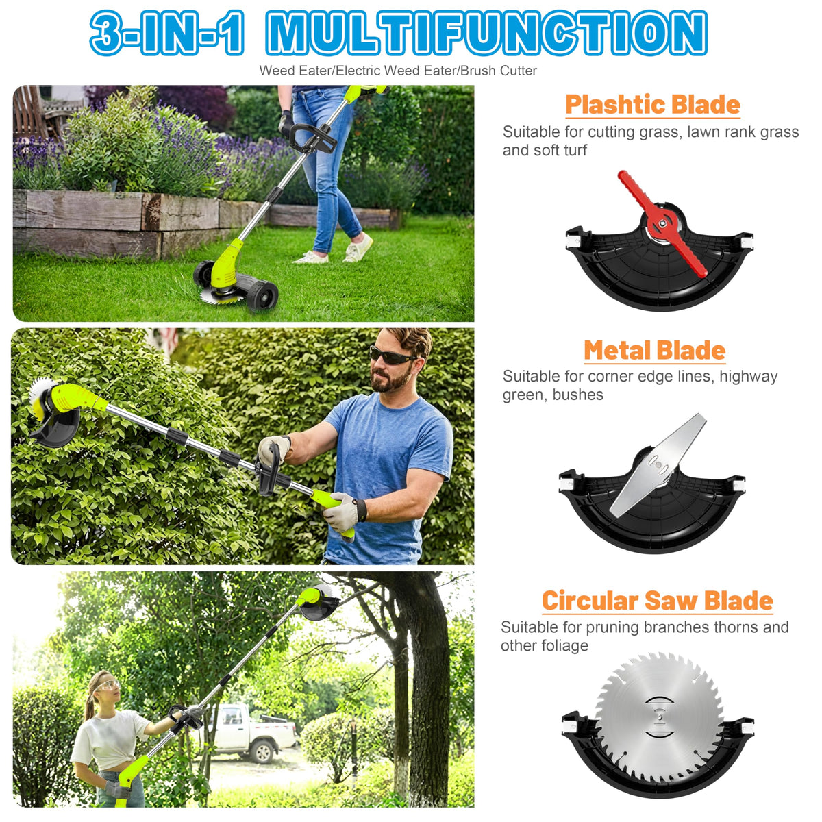 Aokia quiet electric operation minimizes noise for neighboring yards