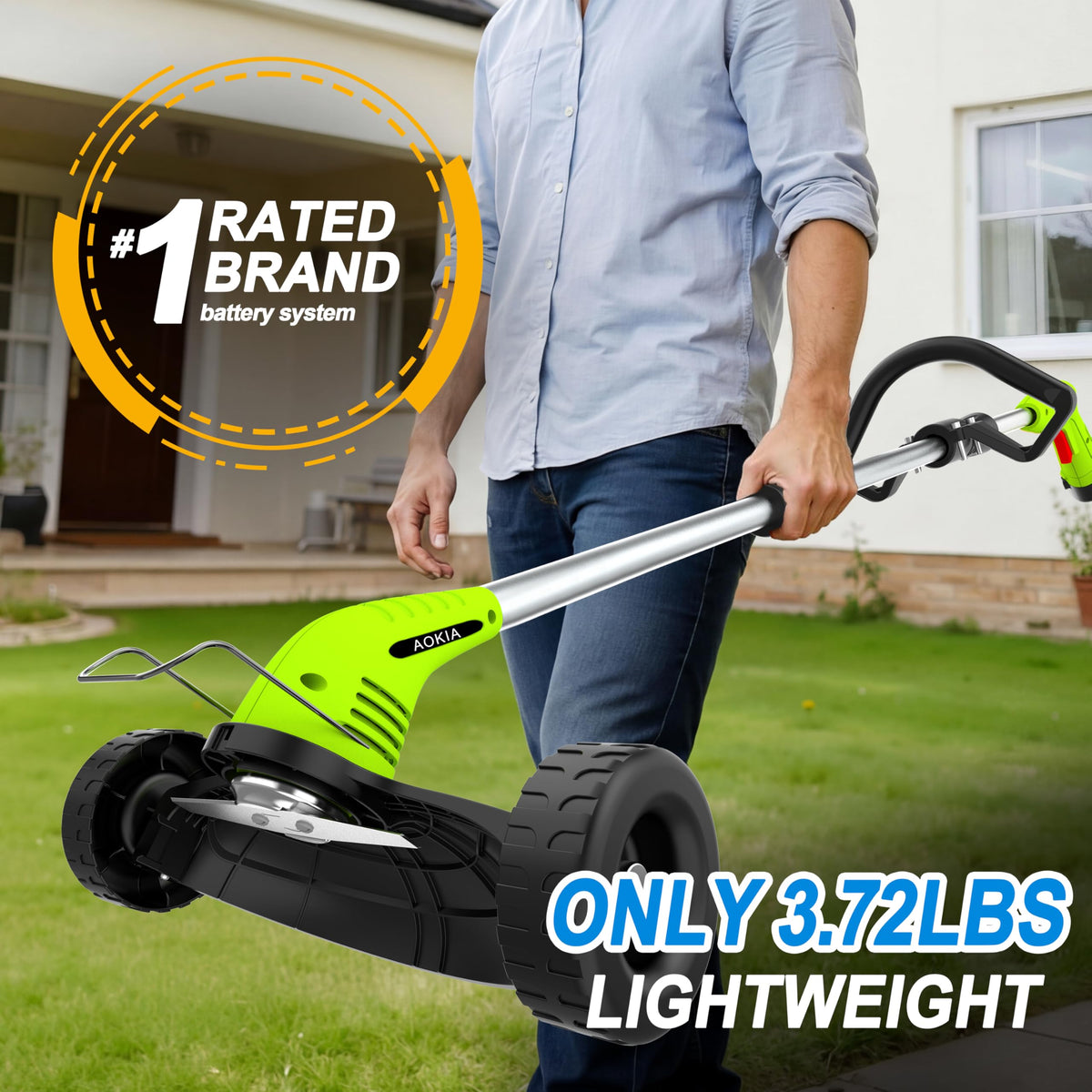 Aokia versatile multi-task weed wacker for lawn and garden edging