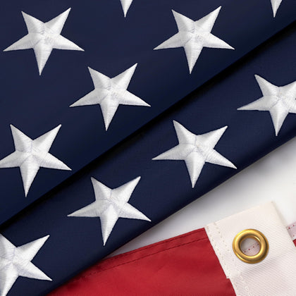 AOKIIE American Flag 4x6 outdoor nylon with embroidered stars for durable outdoor display.