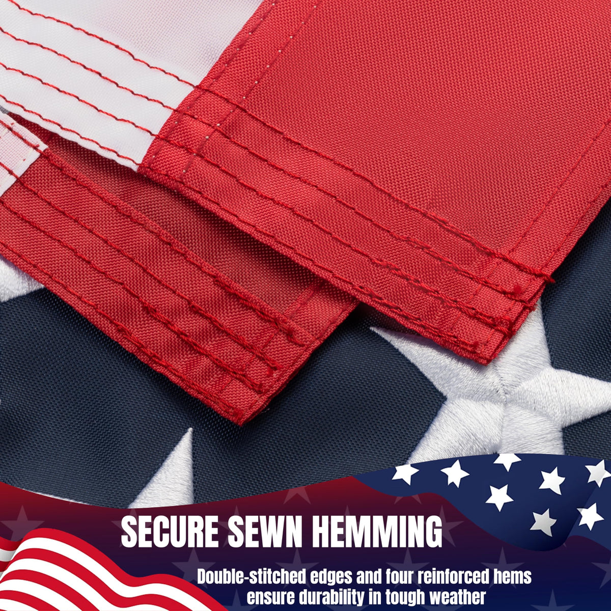 AOKIIE nylon flag is waterproof and tear-proof for durable outdoor use.