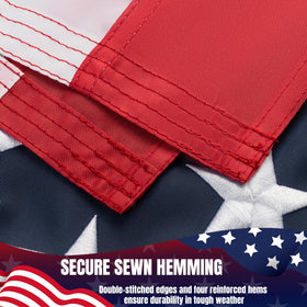AOKIIE nylon flag is waterproof and tear-proof for durable outdoor use.