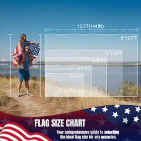 AOKIIE patriotic flag ready for outdoor display on porch or yard.