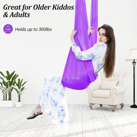 Cuddle swing for special needs supports balance and sensory engagement.