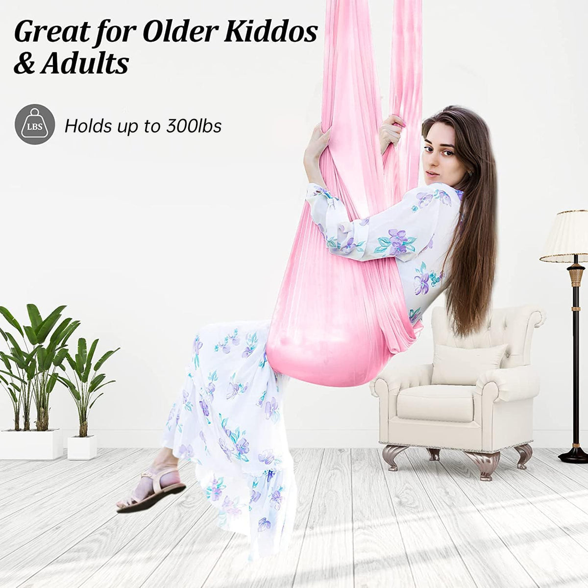 Aokitec kids cuddle swing cocoon providing hug-like relaxation during playtime.