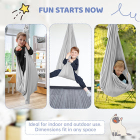 Aokitec sensory swing happy child use for comforting downtime.