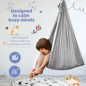Aokitec sensory swing soft nylon material delivers gentle, soothing input.