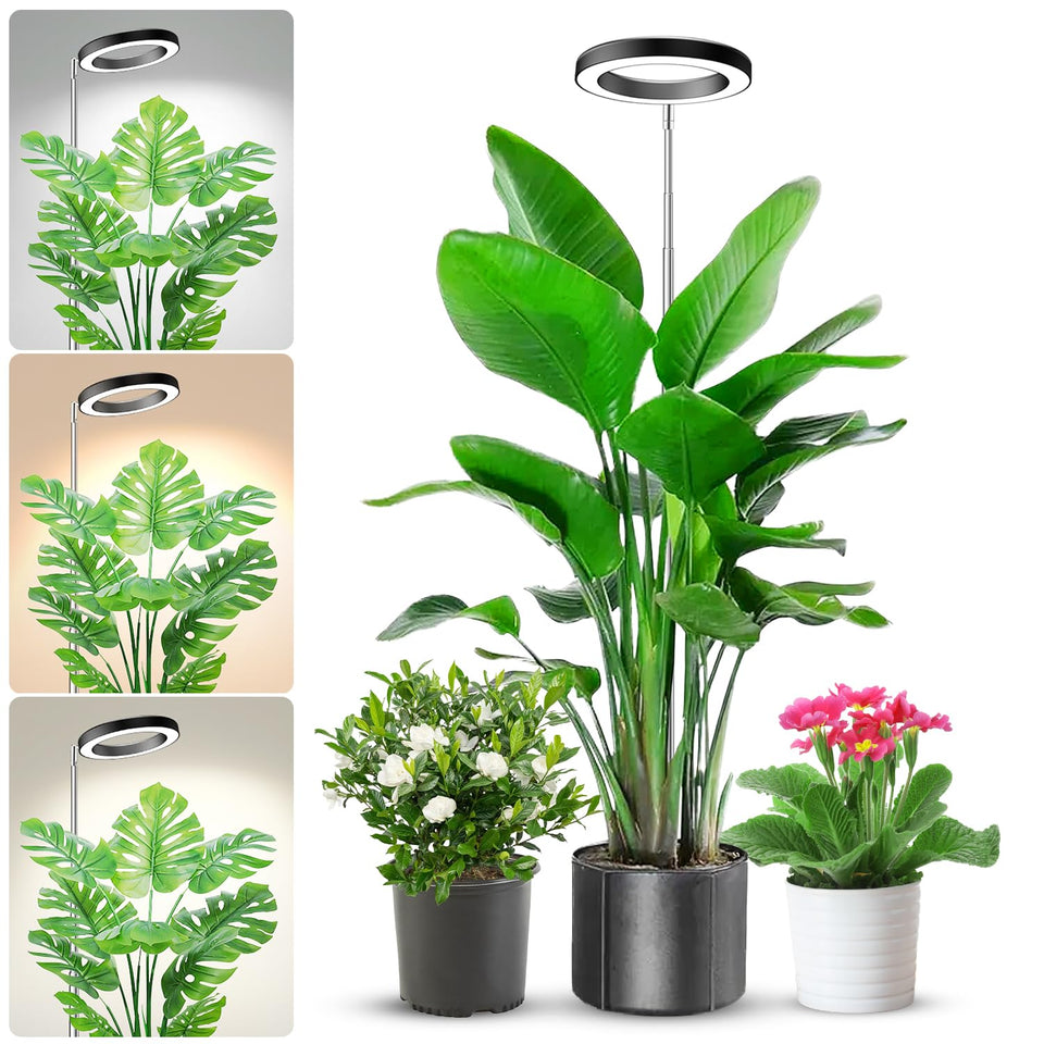 Aokrean 80-LED full spectrum grow light, front view, ideal for compact indoor gardens.