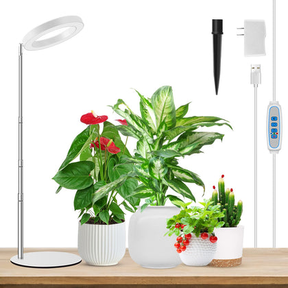 Aokrean grow light with base and pole for stable desk setup.