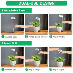 Aokrean grow light full-spectrum panel delivers balanced light for foliage