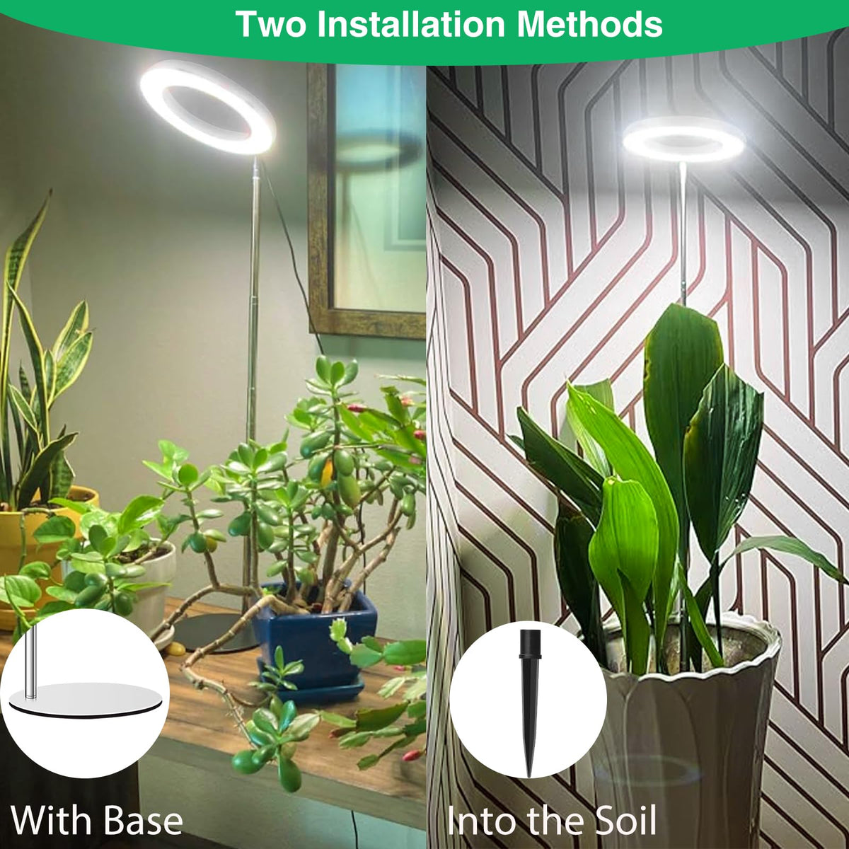 Aokrean grow light full-spectrum panel for vibrant plant lighting.