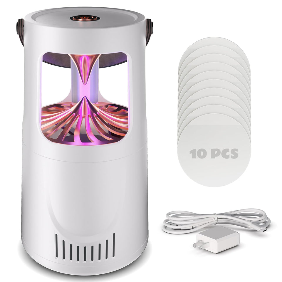 AOKUSOL Fly Trap Indoor plugged in captures flying insects safely at home.