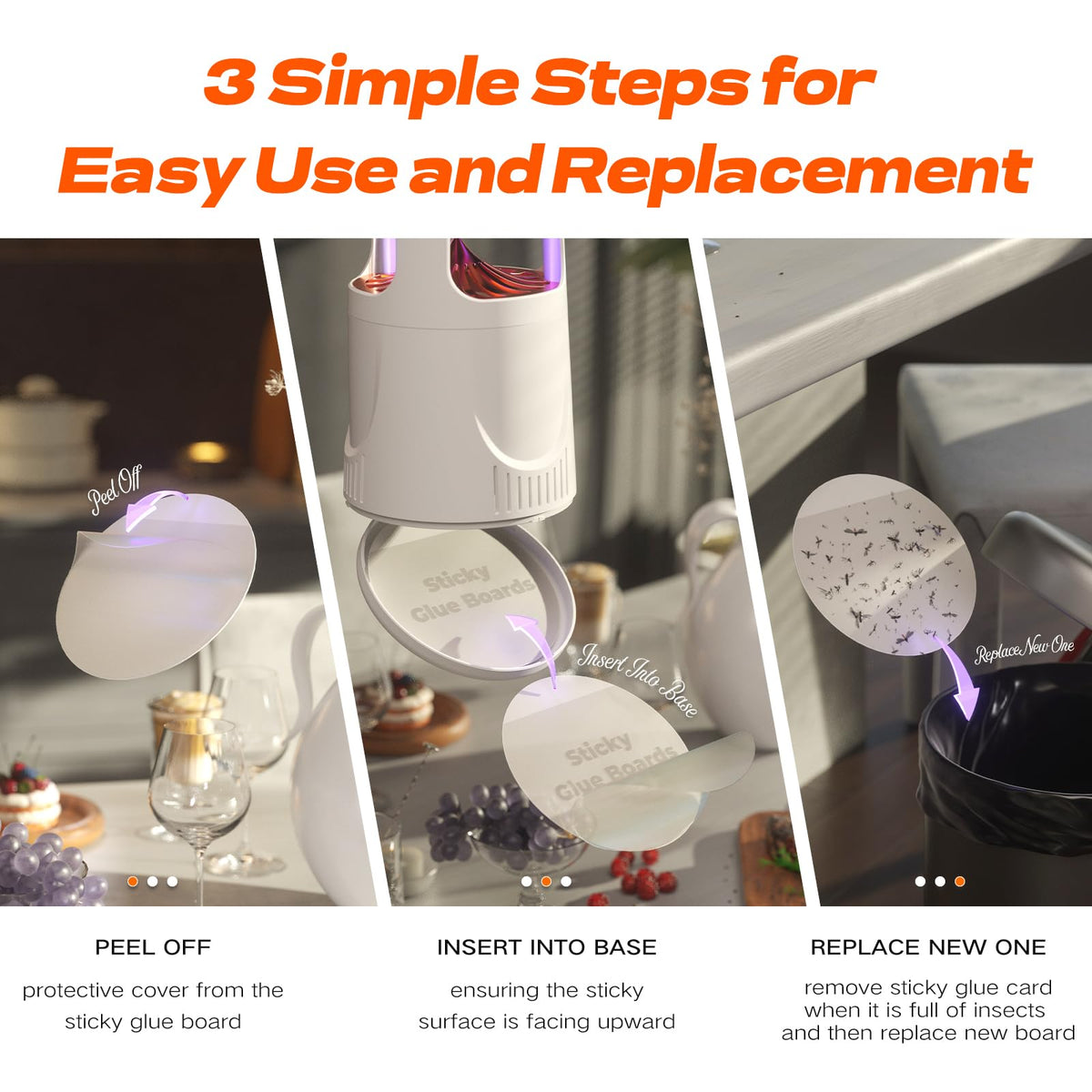 AOKUSOL Sticky glue boards included support quick, mess-free resets.