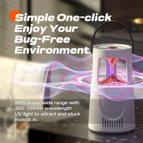 AOKUSOL Suction-powered insect trap demonstrates strong air draw for quick capture.