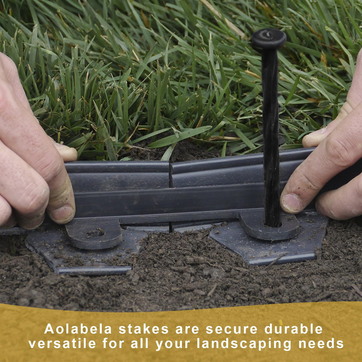 Aolabela 100-pack landscape stakes provides a complete edging solution.