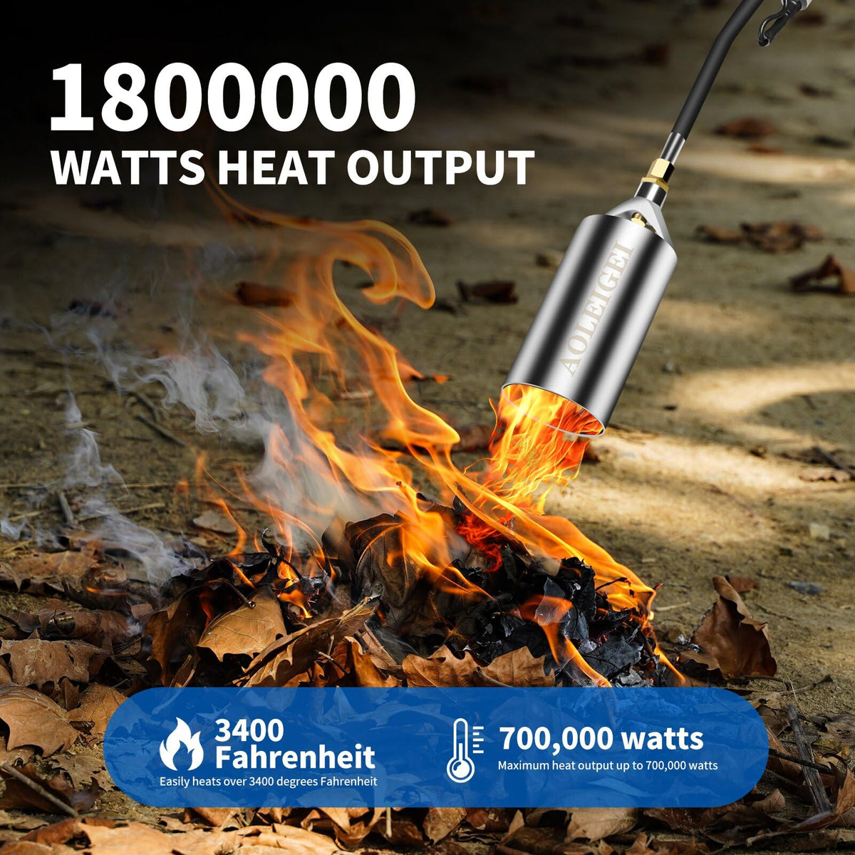 AOLEIGEI adjustable flame settings improve safety and control during use.