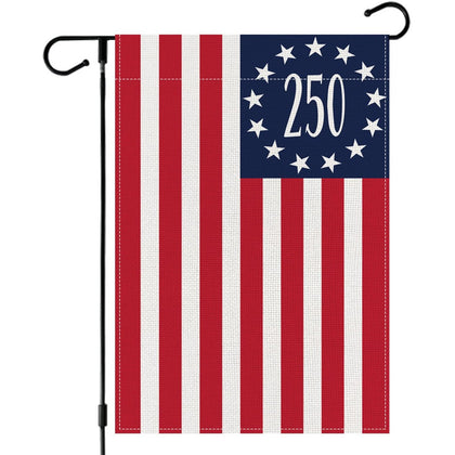 Aolime 250 Years America flag front view, durable garden decor for outdoor celebrations.