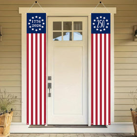 Aolime stars and stripes banner enhancing outdoor party decor
