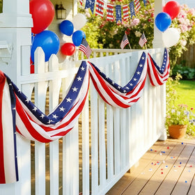 AOLIUP durable polyester bunting banner withstands sun and rain.