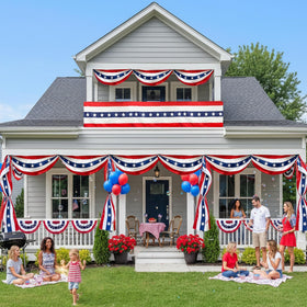 AOLIUP large 1.6 ft by 20 ft bunting banners in two-pack.