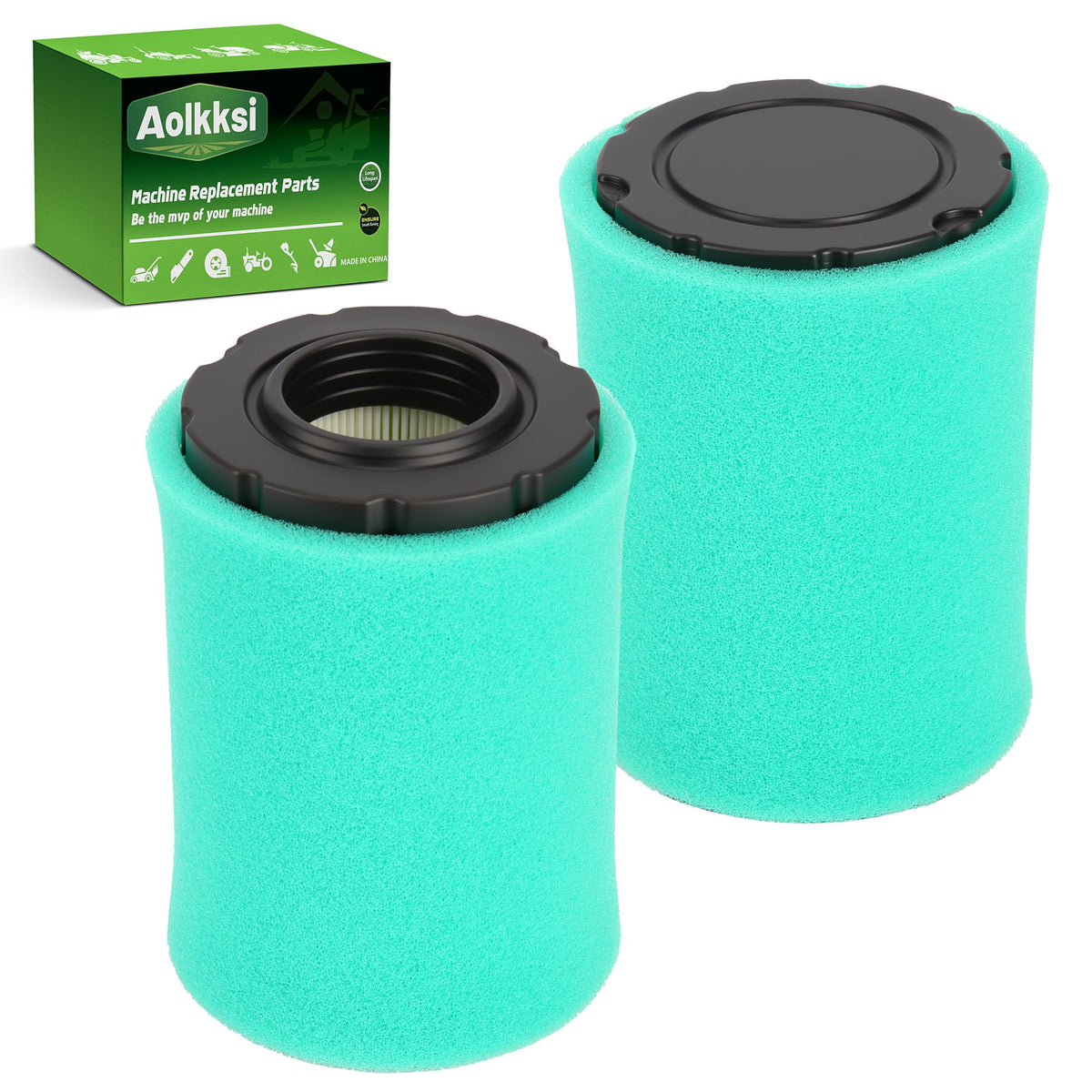 AOLKKSI air filter 2-pack for lawn tractors enhances engine protection and airflow