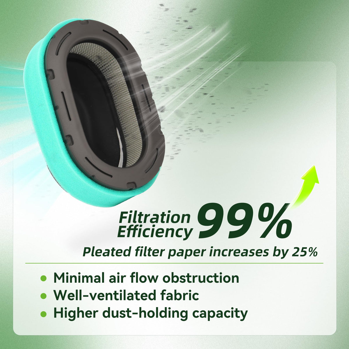 AOLKKSI air filter compatible with Cub Cadet XT1-XT2 series mowers for strong intake.