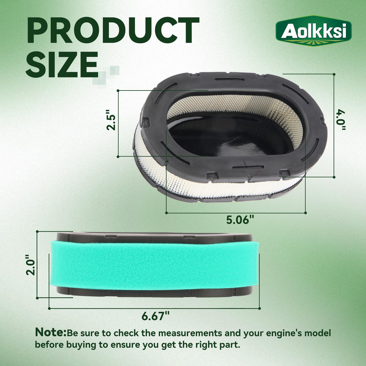 AOLKKSI air filter for Kohler 7000 series KT730 KT735 ensures clean intake.