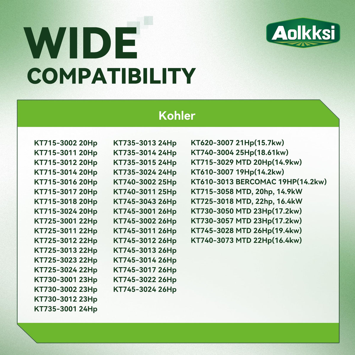 AOLKKSI 2-pack air filters for quick replacements on multiple units.