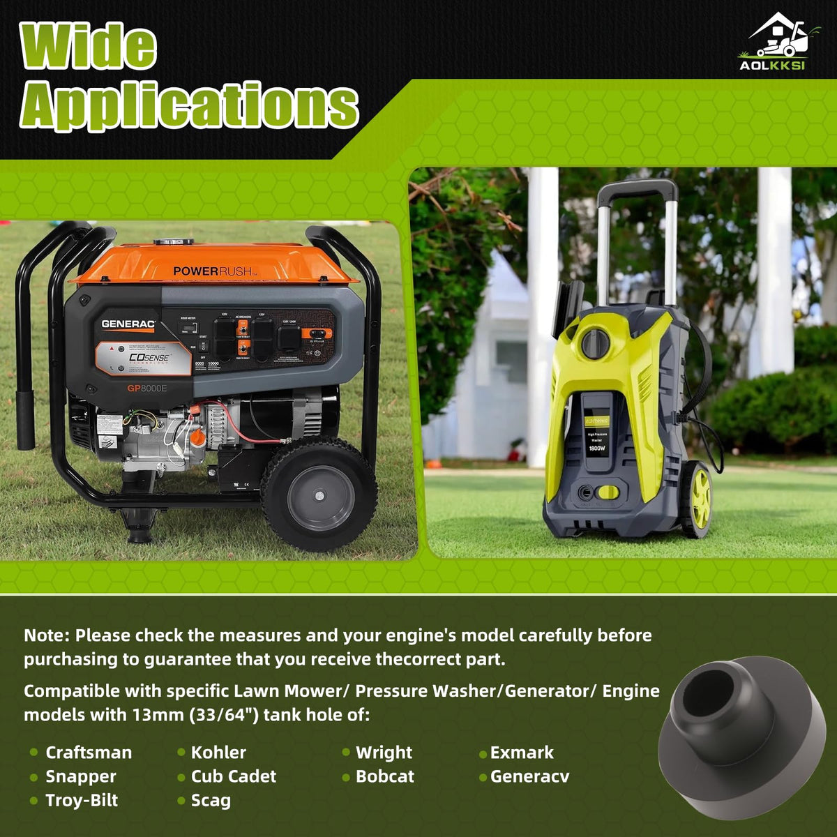 AOLKKSI fits Generac Craftsman Snapper portable units