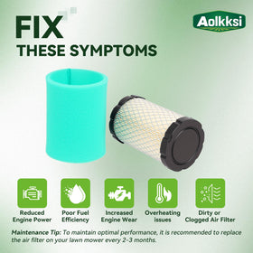 AOLKKSI pre-filter 2-pack extends main filter life by catching grass and dust