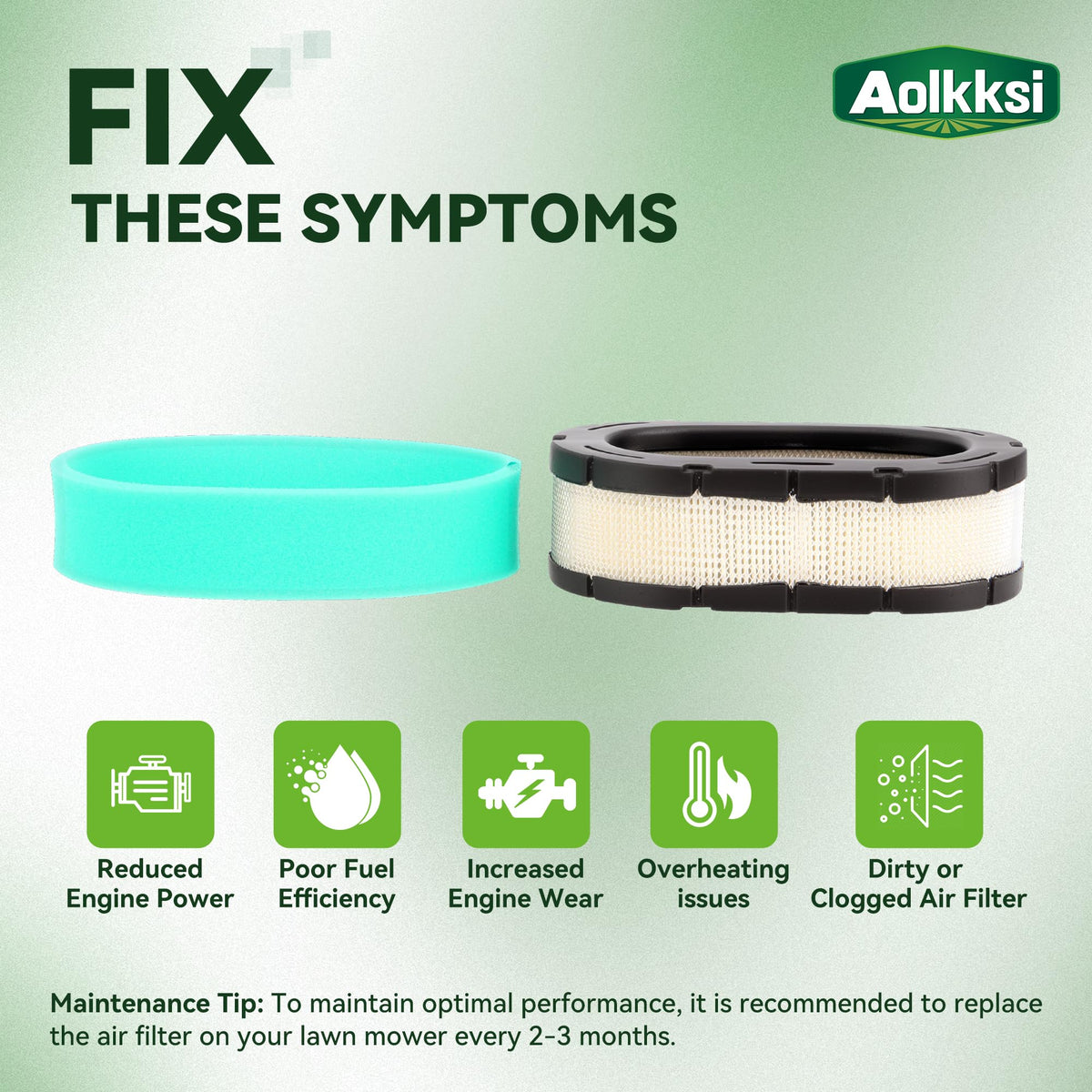 AOLKKSI pre-filter designed to capture larger debris before reaching the main filter.