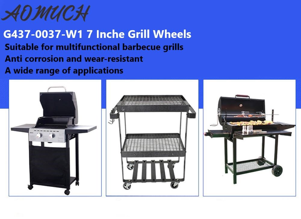 Two-pack replacement wheels for Char-Broil models offer quick maintenance benefits.